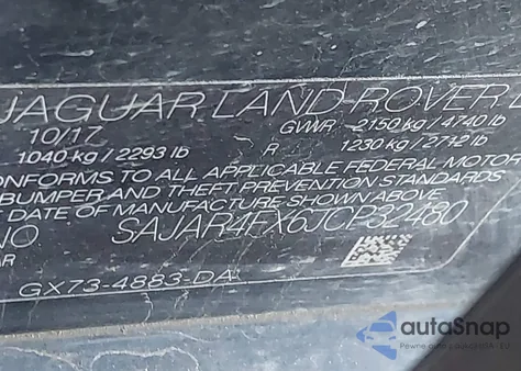 2018 Jaguar Xe 25T from USA, damaged, VIN SAJAR4FX6JCP32480